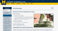 Desktop Screenshot of catalog.umflint.edu