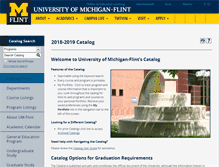 Tablet Screenshot of catalog.umflint.edu