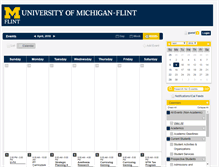 Tablet Screenshot of calendar.umflint.edu